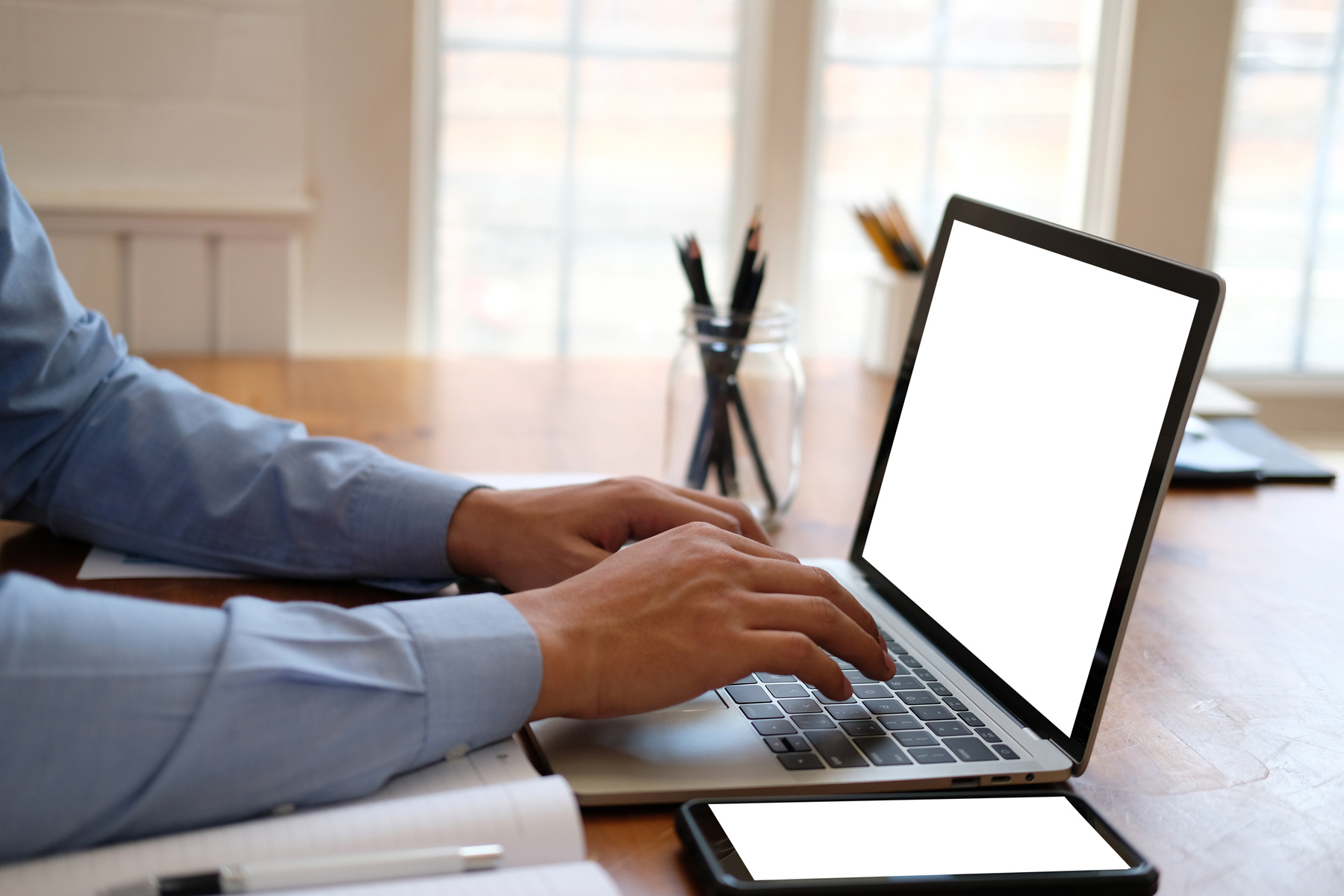 Person Working on Computer